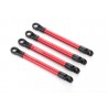 PUSH RODS, ALUMINIUM (red-anodized) (4)