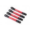 PUSH RODS, ALUMINIUM (red-anodized) (4) SLASH 1/16