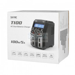 SkyRC T100 AC DUO LiPo 2-4s 5A 2x50W Charger