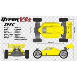 HOBAO HYPER VS2e 1/8 RTR BUGGY W/150A ESC