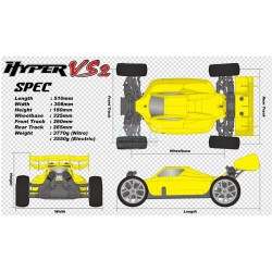 HOBAO HYPER VS2 1/8 RTR NITRO BUGGY W/ HYPER .21